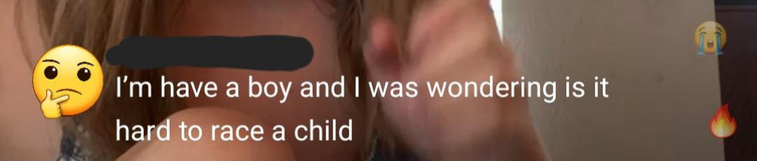 To race a child