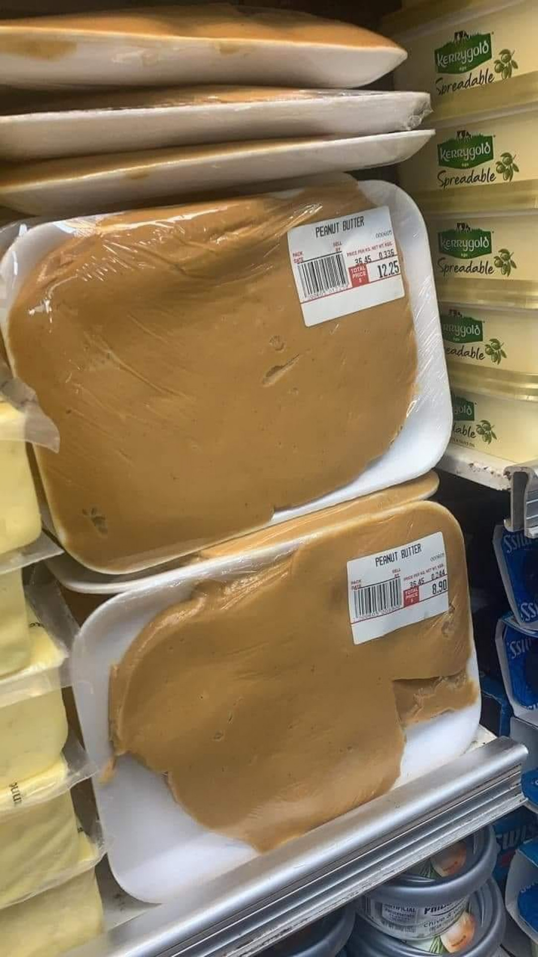 Peanut Butter Packaged in a Meat Tray