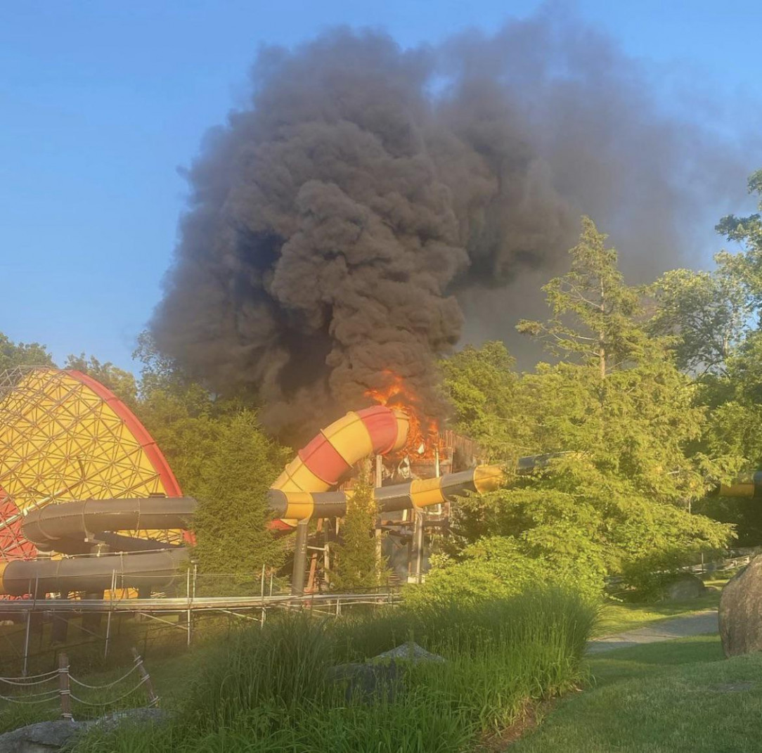 Remember Action Park? Their water slide just caught on fire