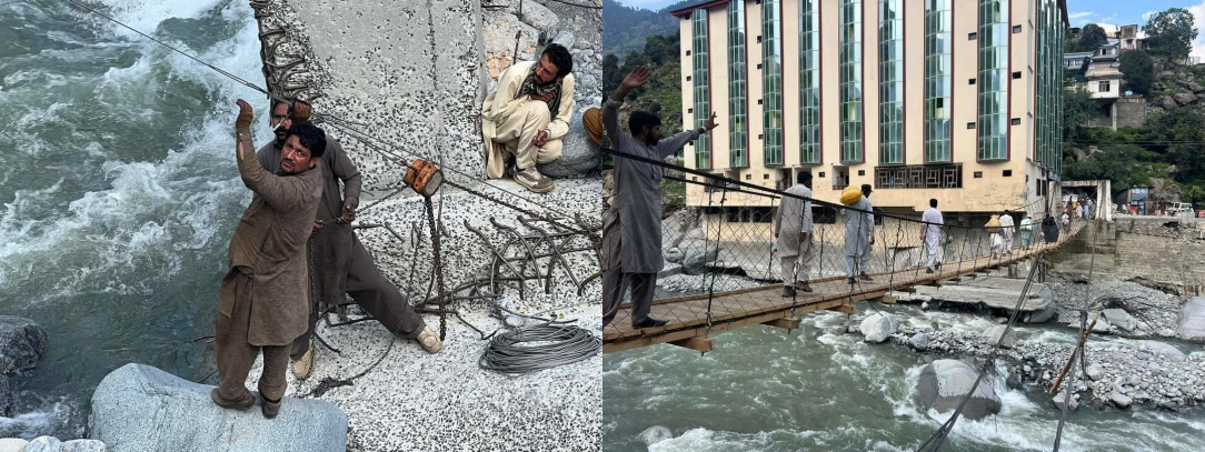 Pakistani worker Majid Khan built a new bridge in 48 hours for those affected with recent floods