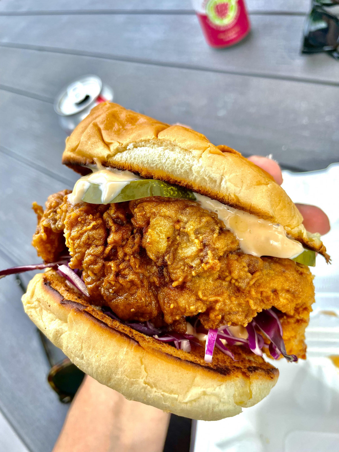 Is this JUST a chicken sandwich? Nay. Much, much more going on here