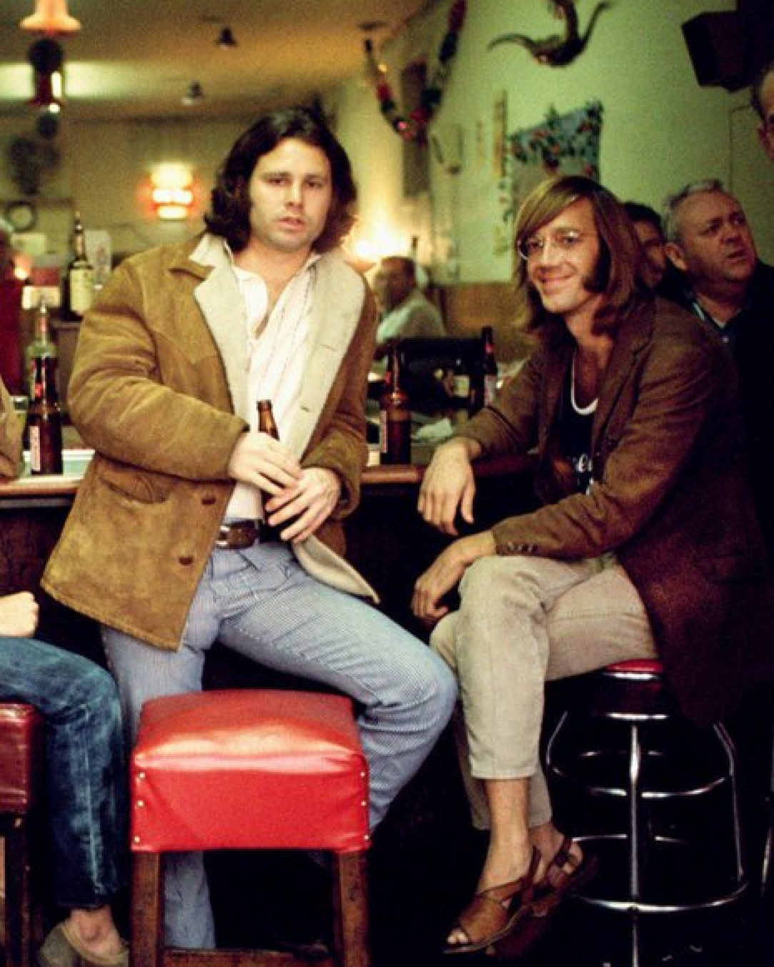 Jim Morrison &amp;amp; Ray Manzarek at the original Hard Rock Cafe, December 1969