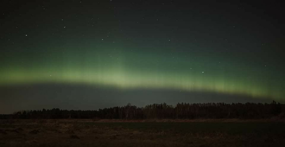 Northern lights in northern Lithuania