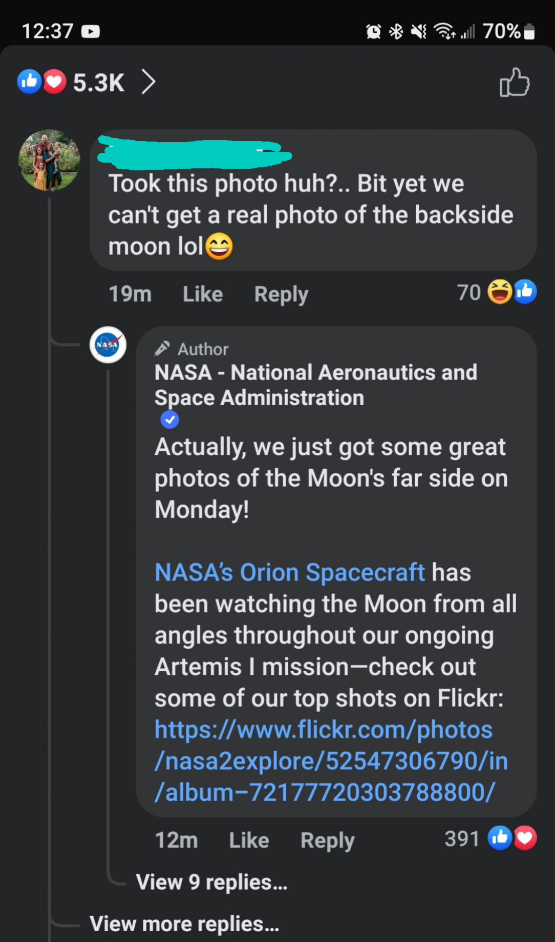 Dude tried to challenge mother freaking NASA, ended up getting stuck in the flame trench of Artemis I and got roasted