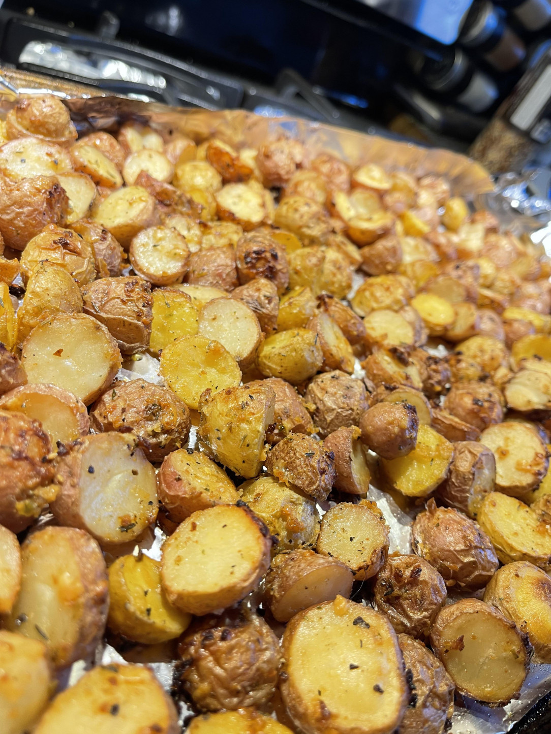 Garlic Parmesan roasted potatoes