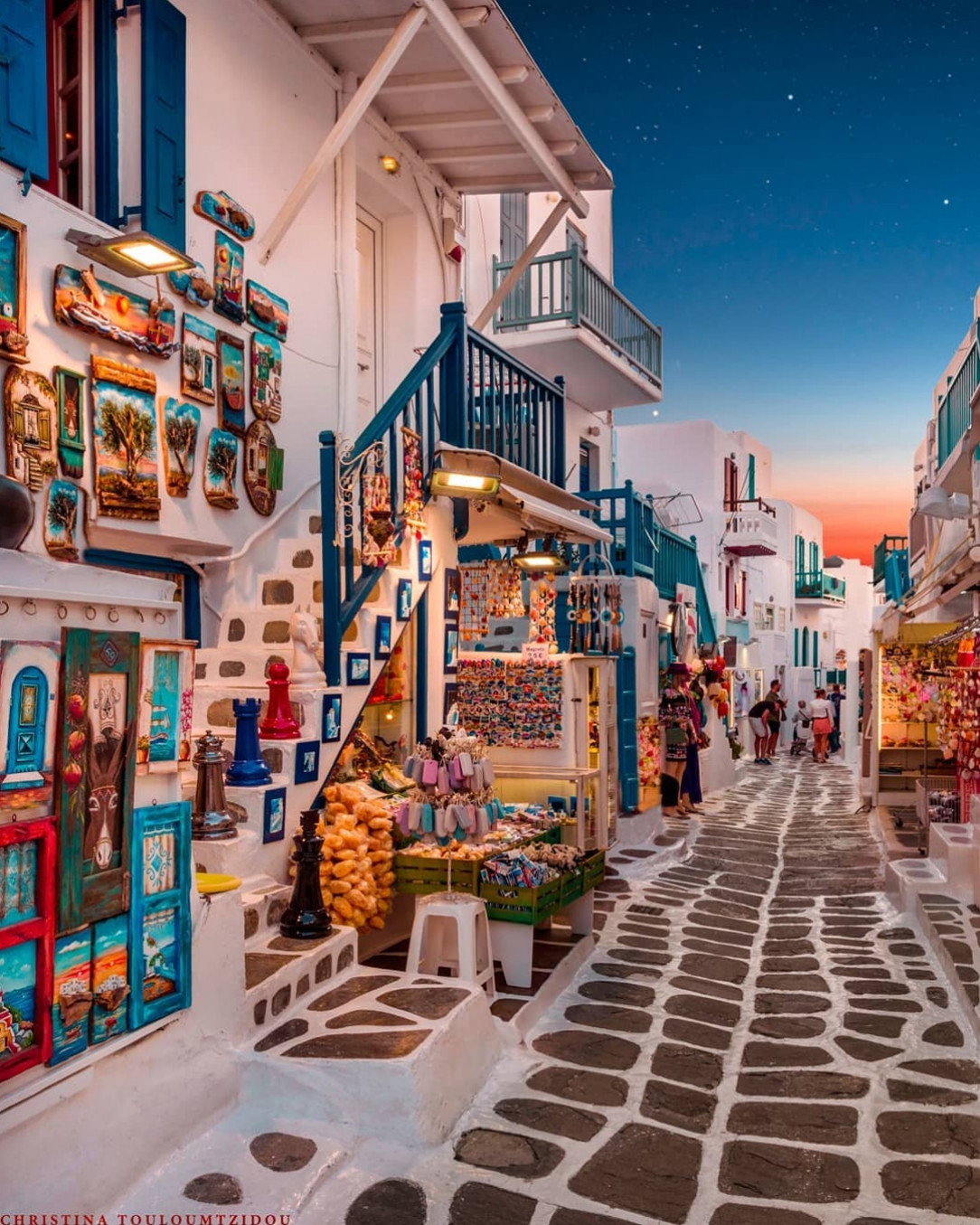A street in Mykonos, Greece