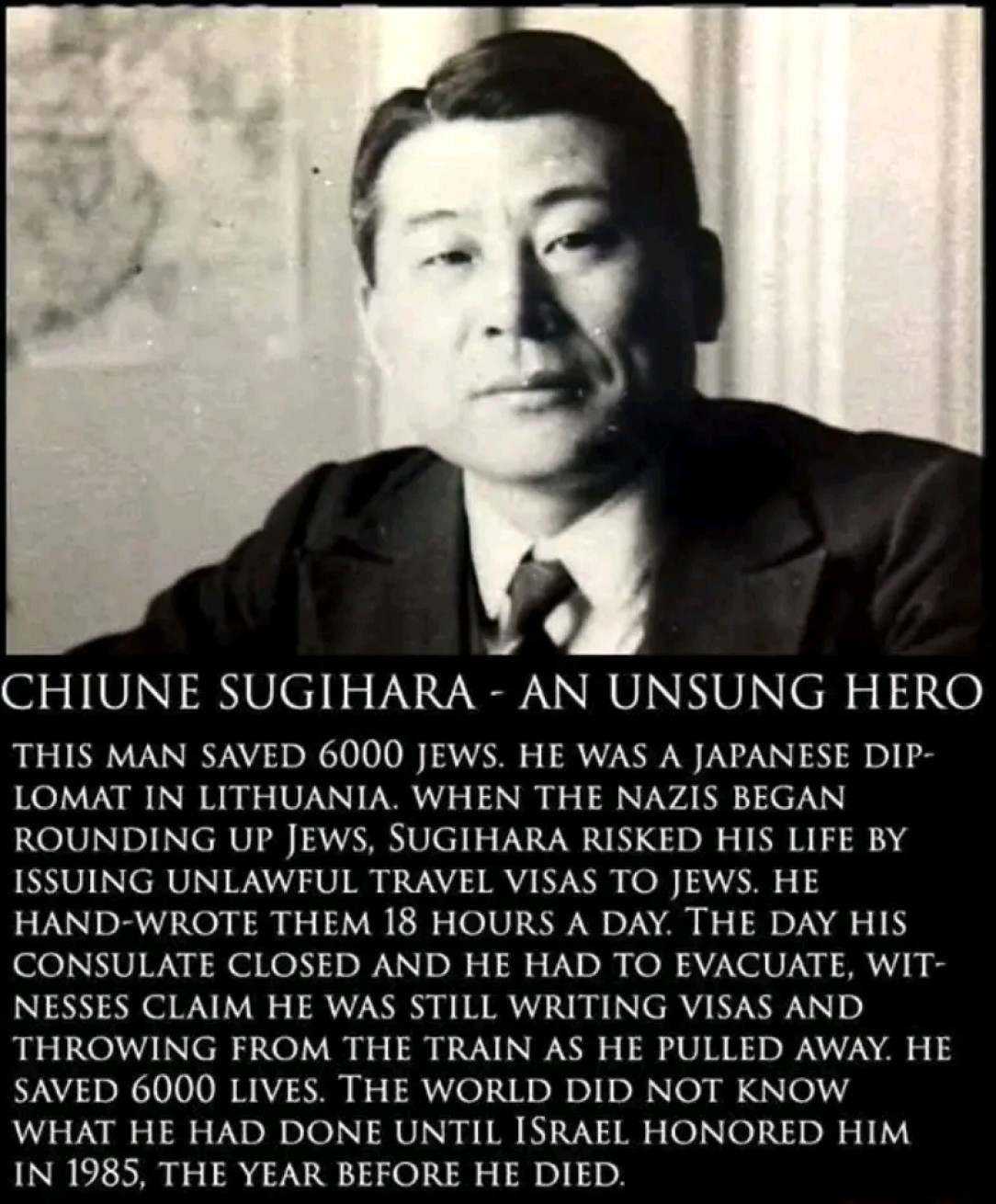 Chiune Sugihara risked his life in saving the Jews from Nazis