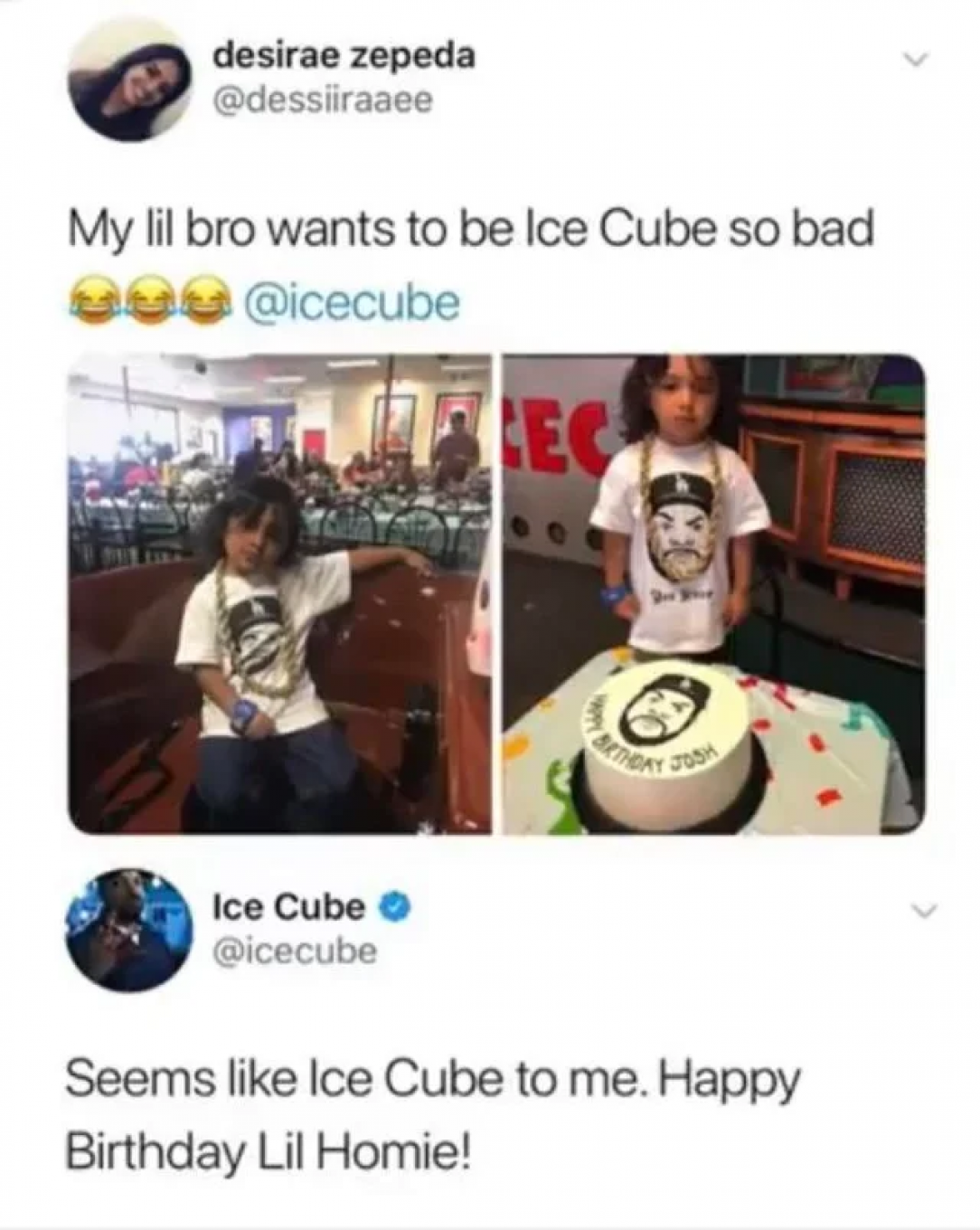 Ice Cube fanatic kid 🥰👌