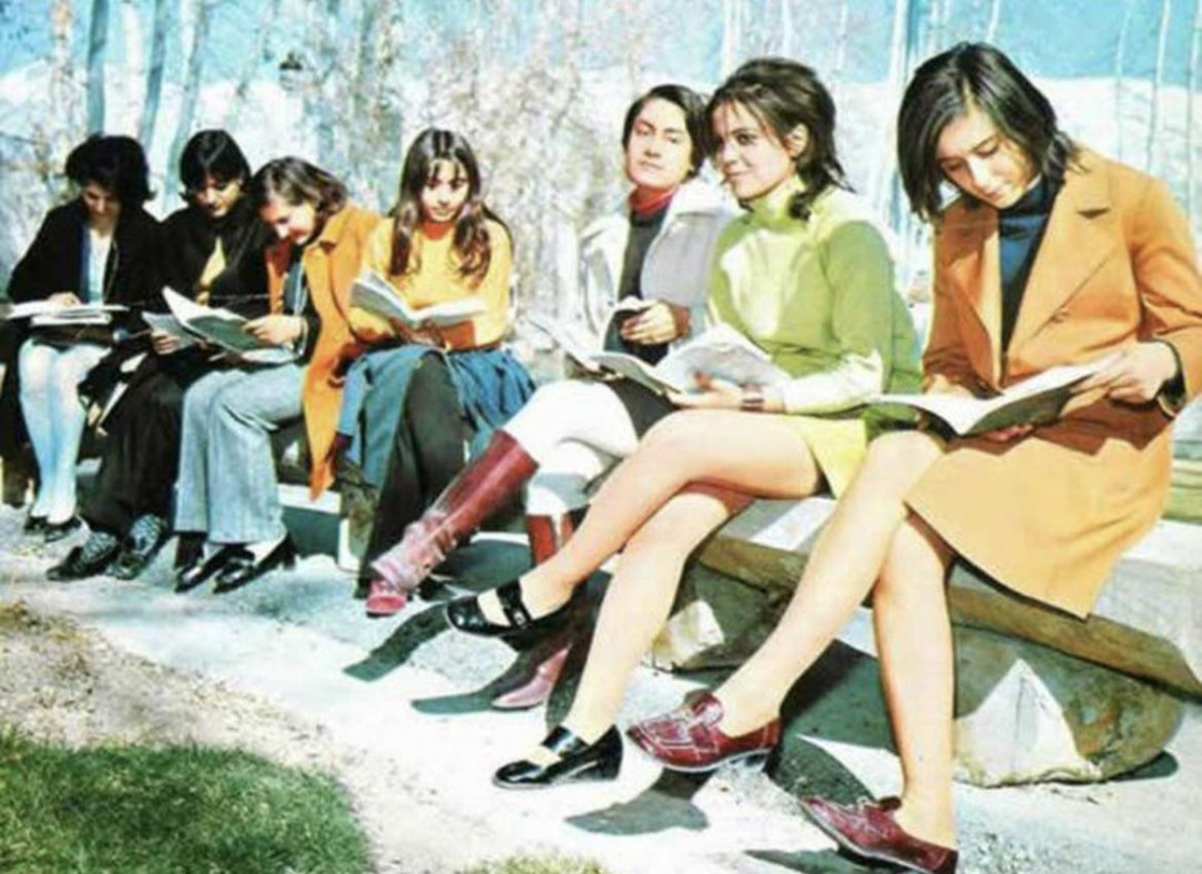 This photo was taken in Iran in the 70s before religious extremists rose to power