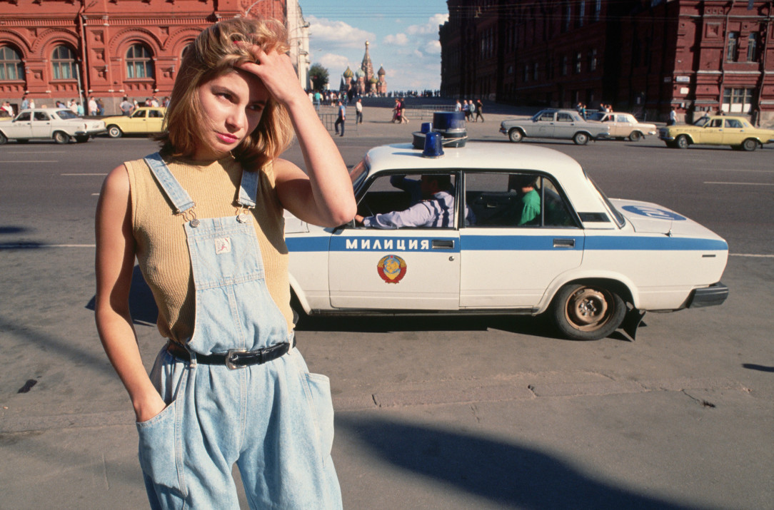 Teenager on a street of Moscow, shortly before the collapse of the USSR. 1991