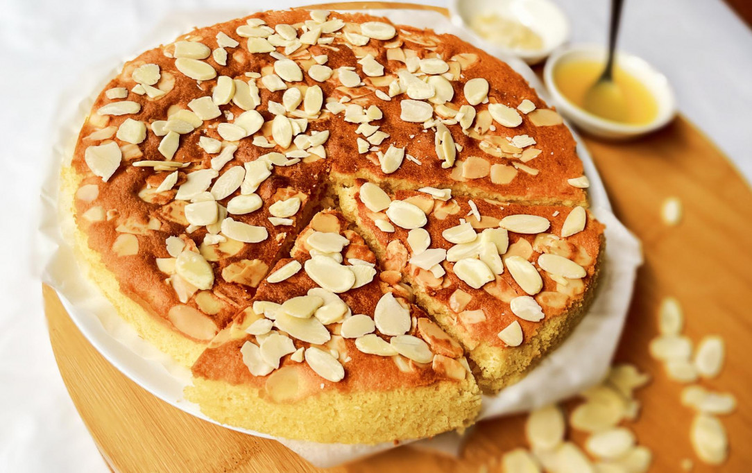 Moist almond cake