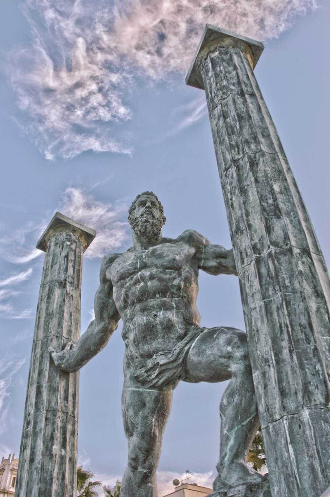 The statue of Hercules in Ceuta, the small European enclave in North Africa