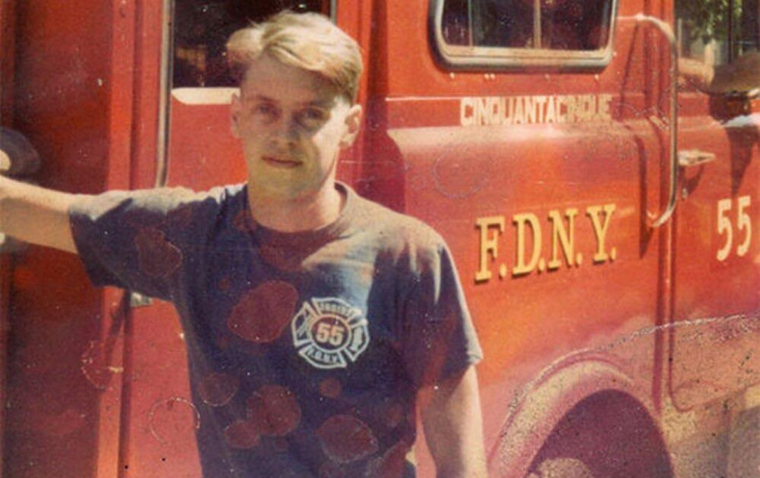 Steve Buscemi when he worked as a firefighter at the NYC Fire Dep. 1981