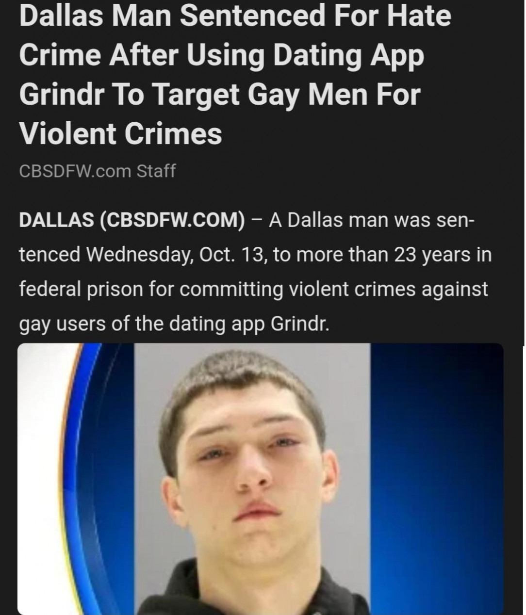 Targeting, robbing and assaulting gay men using Grindr