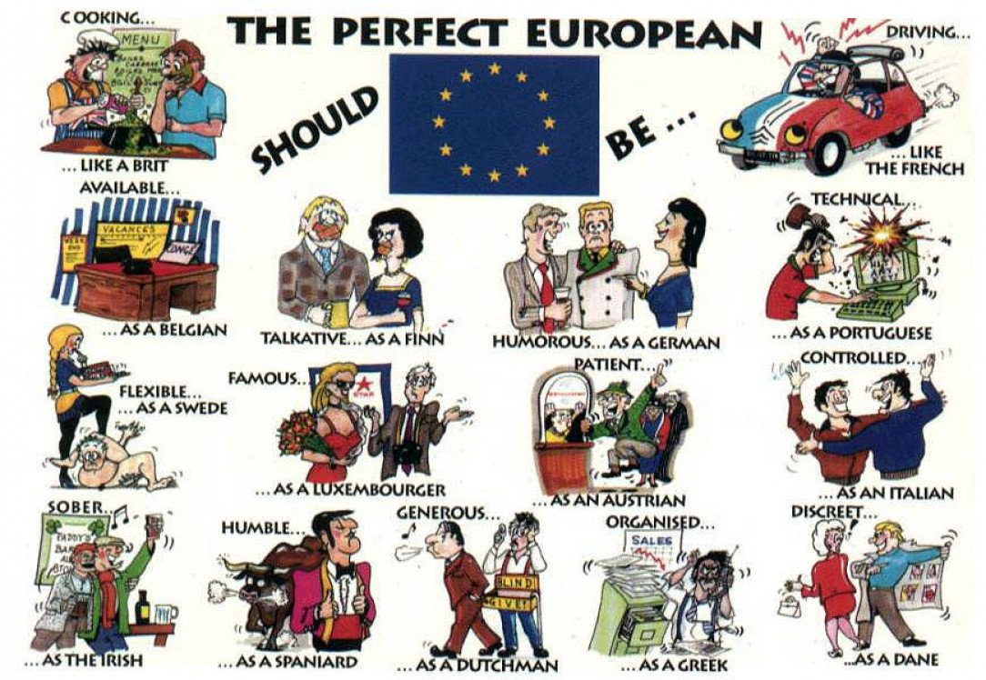 cartoon of euro countries