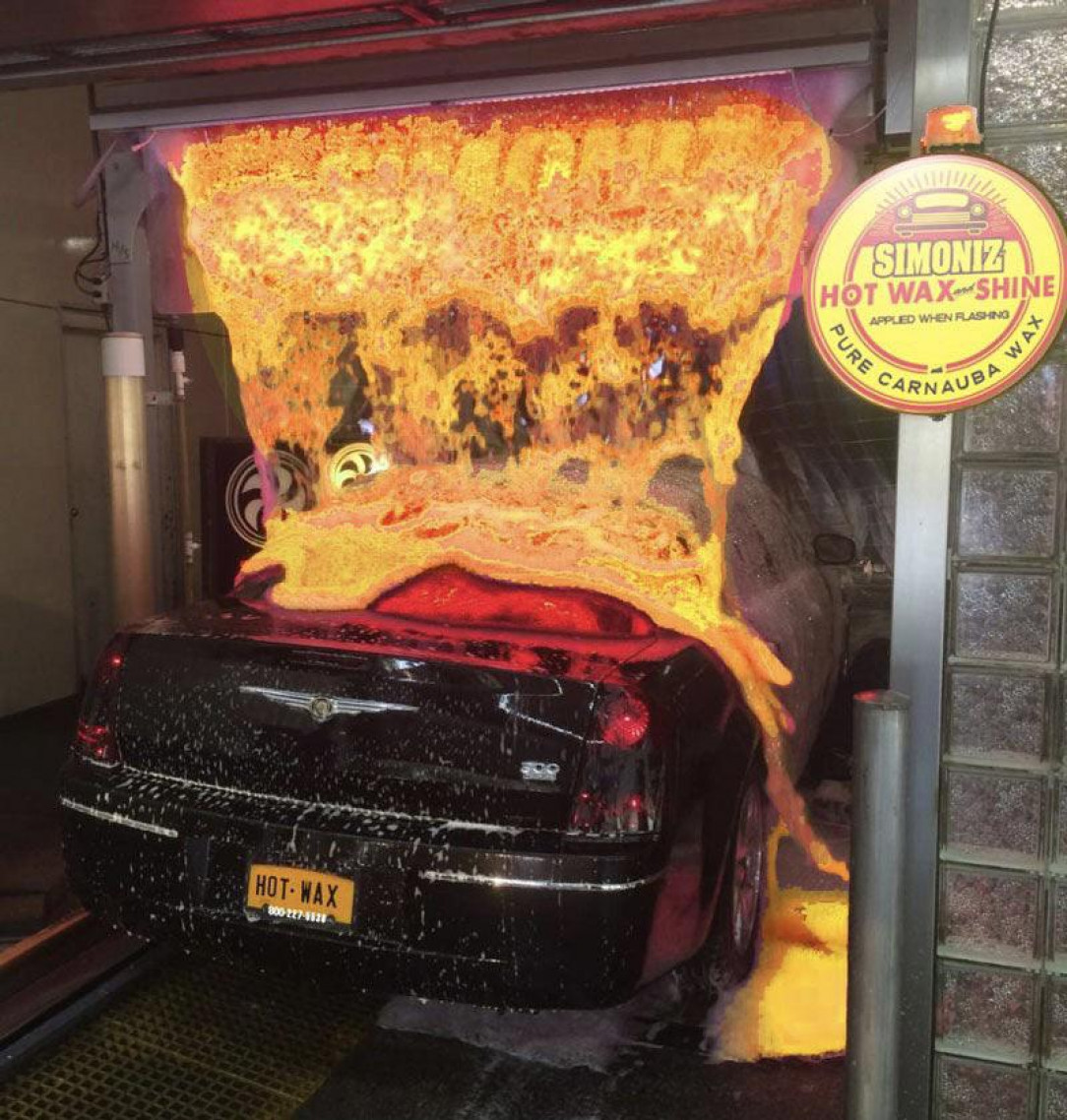 This Car Wash’s soap solution looks the molten lava
