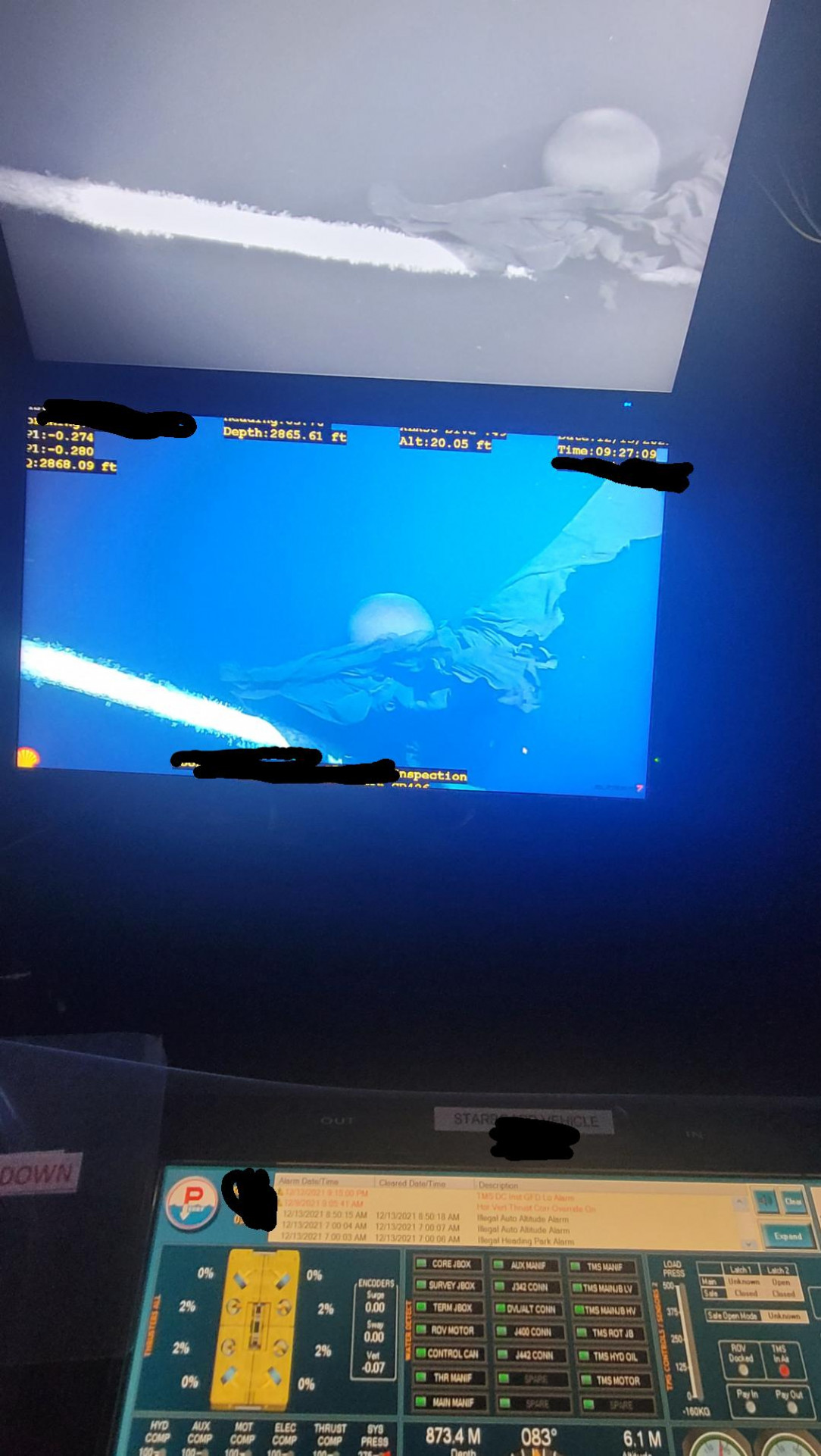 Phantom jellyfish at 2800 feet, Gulf of Mexico, ROV footage
