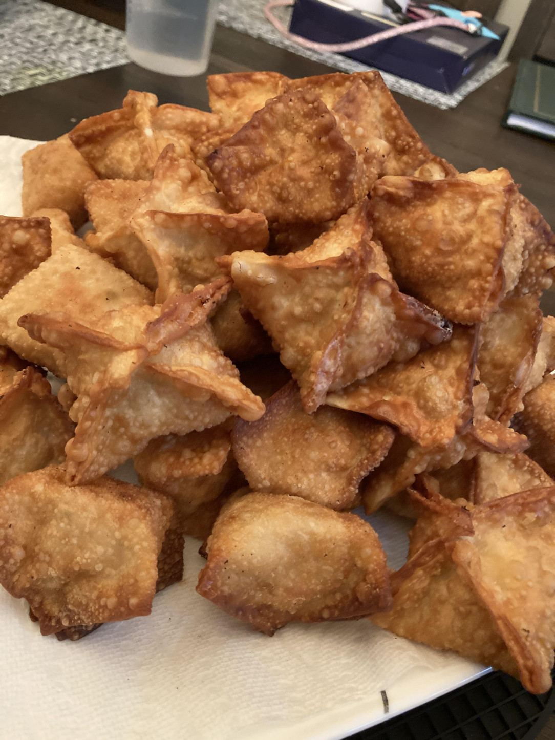 Homemade crab rangoon