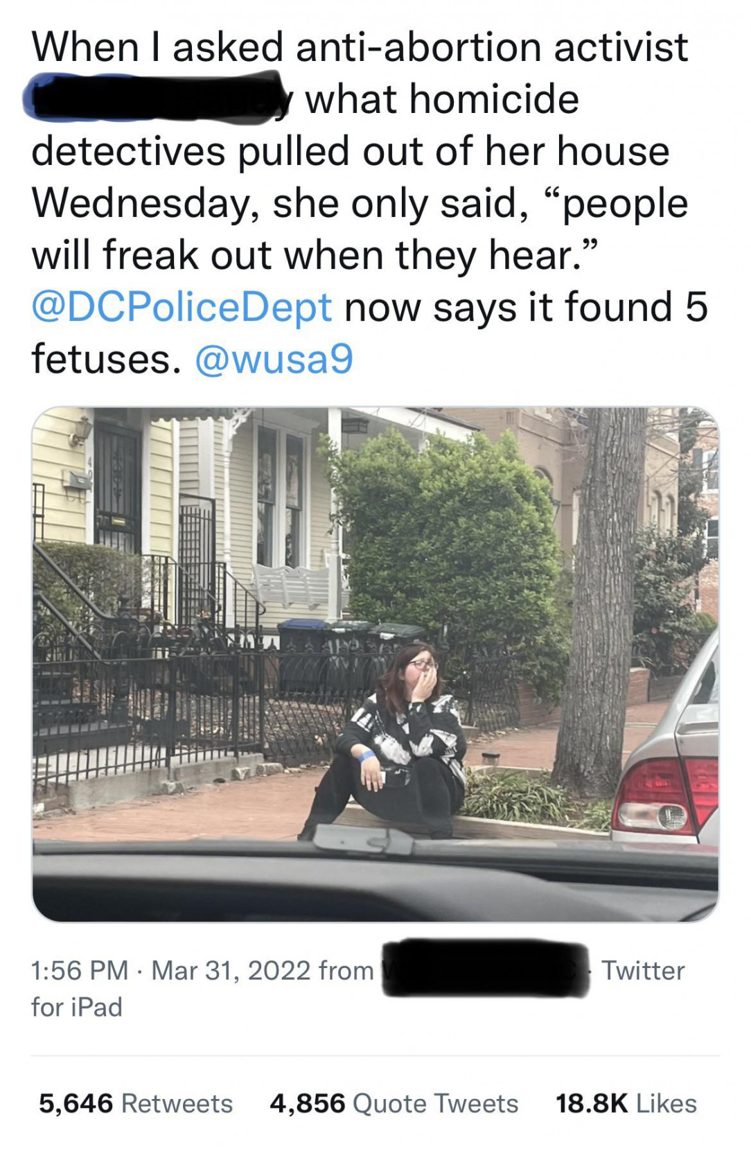 5 fetuses of unknown origin found in the home of a anti abortion “activist”