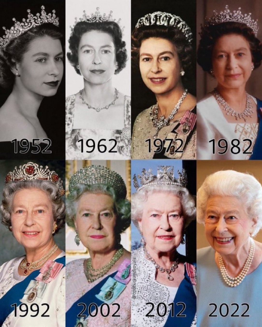 Queen Elizabeth II throughout the years