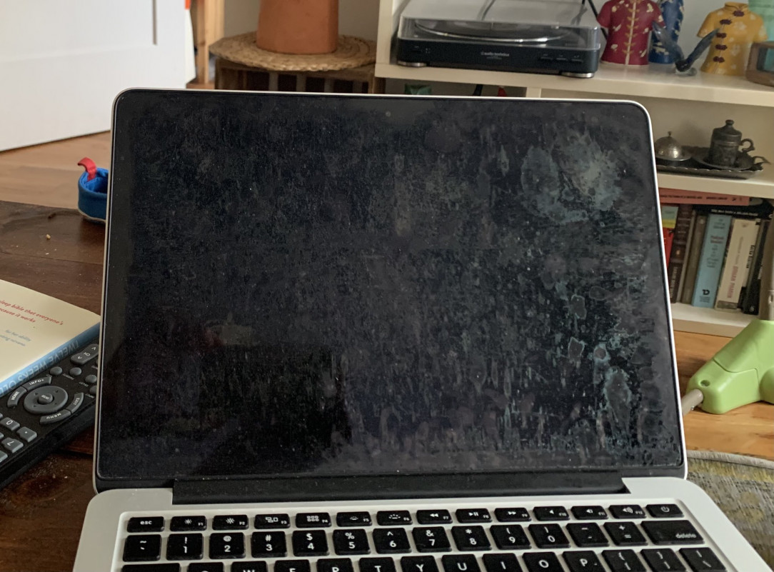 Well, it is not a good idea to clean the screen of the Macbook with glass cleaner