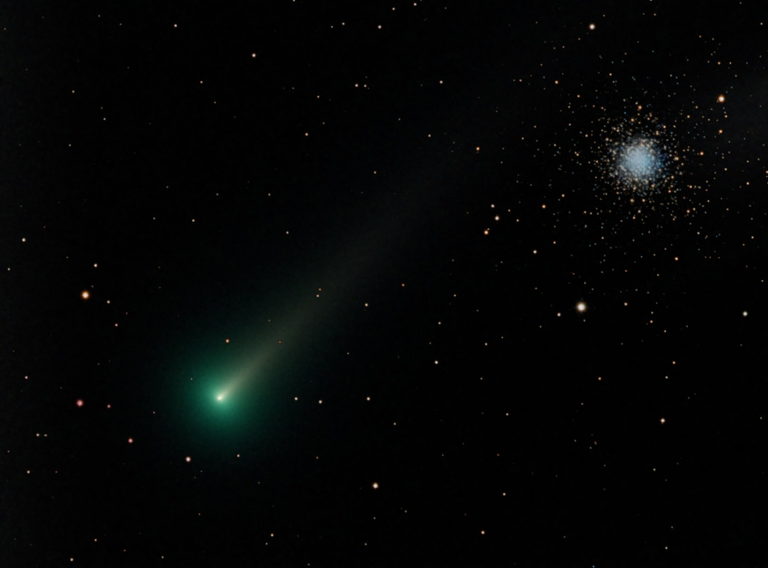 C/2021 A1 - Comet Leonard passing by M3 early Friday morning