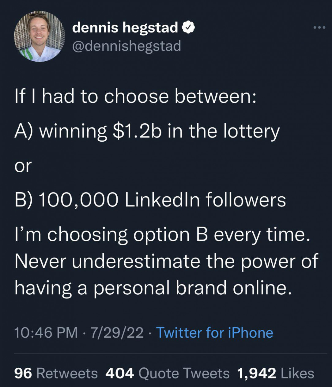 Yes the correct choice is choosing 100, 000 inbox messages a day from people trying to sell you software