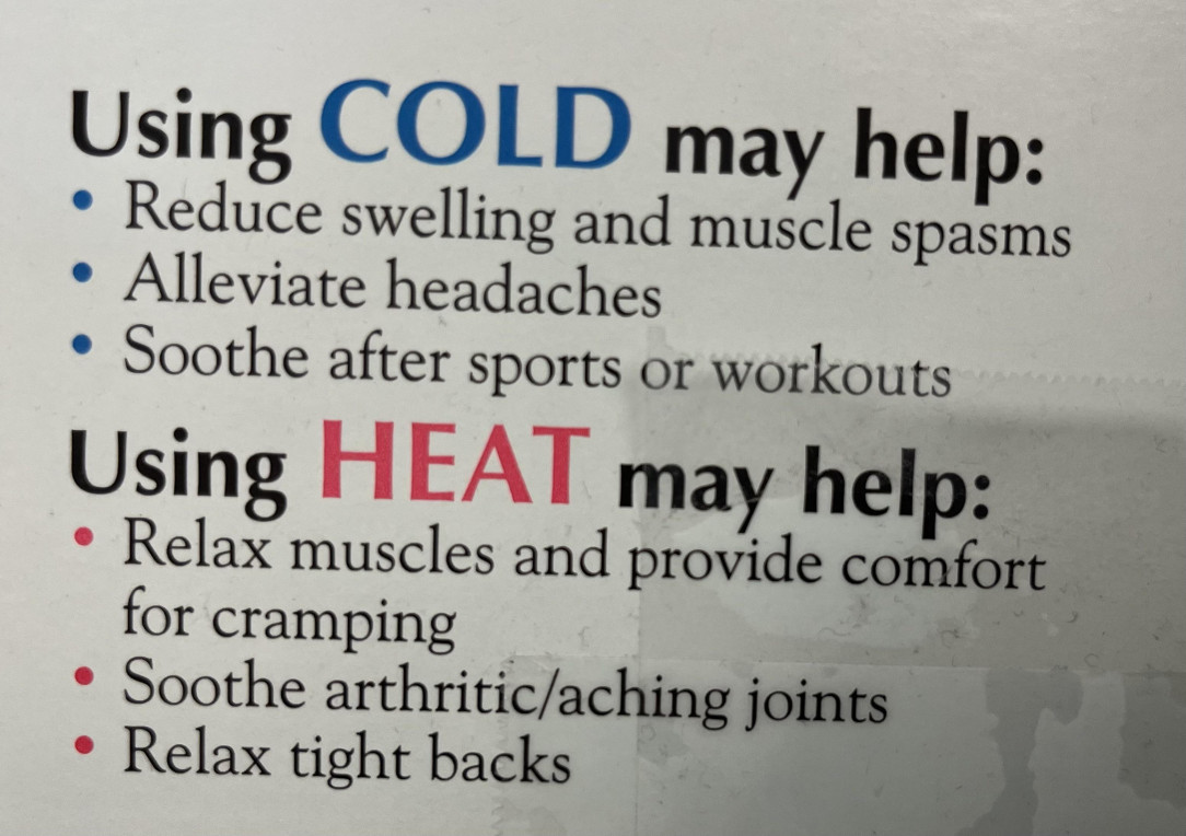 When to use ice or heat on aches and pains