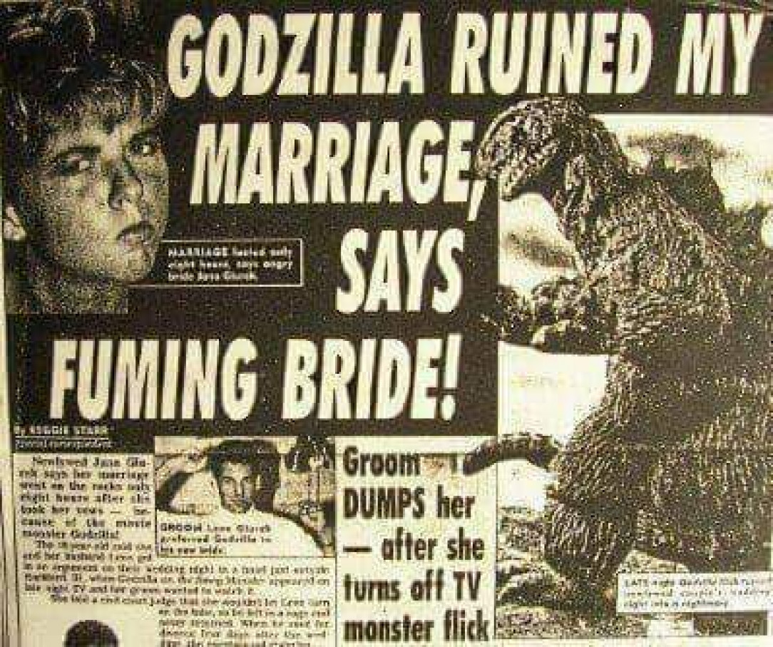 Godzilla, Ruiner of Marriages, Dumper of Grooms