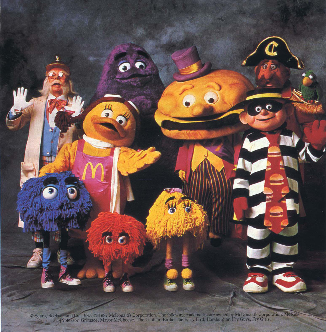 The McDonald’s Friends circa mid-1980s. Also, what is Grimace?
