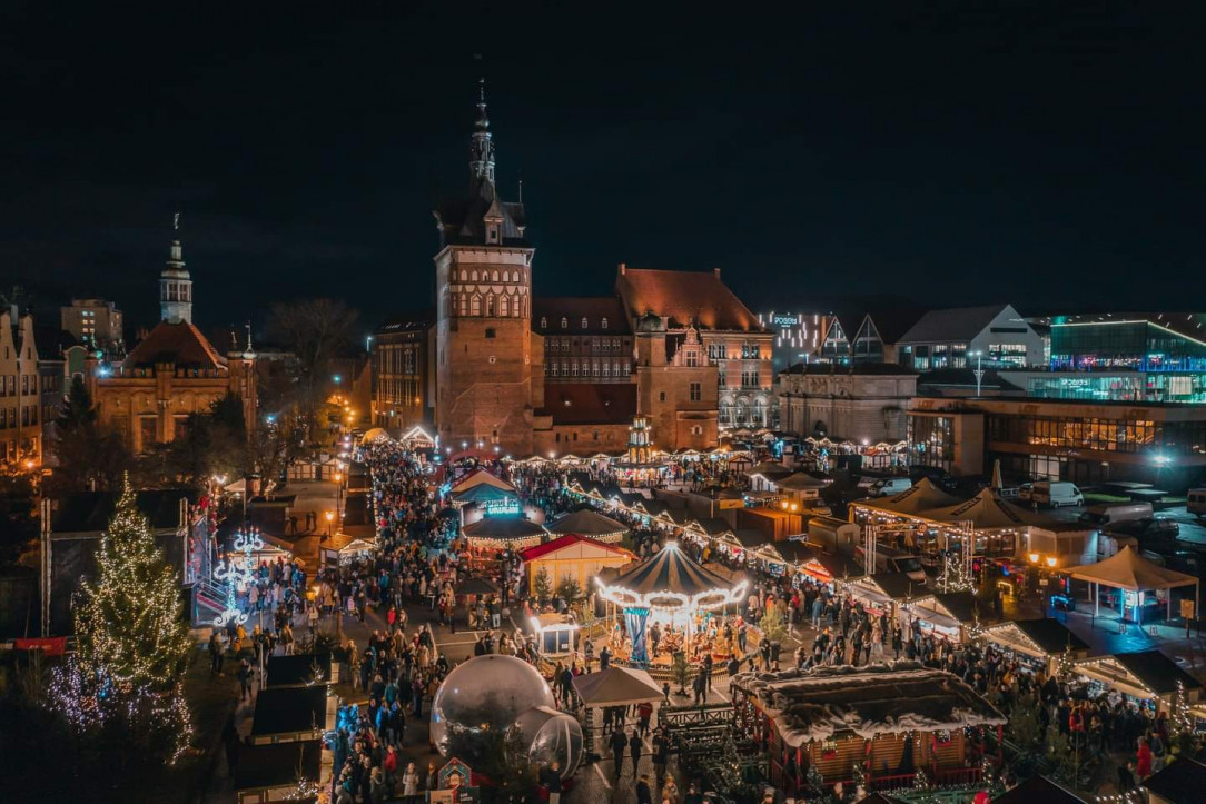 First weekend of Christmas Market in Gdańsk, Poland