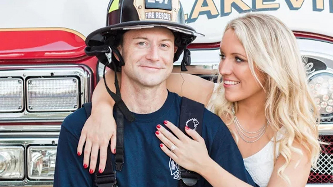 Woman stabbed 32 times by her abusive ex-boyfriend MARRIES the paramedic who saved her life