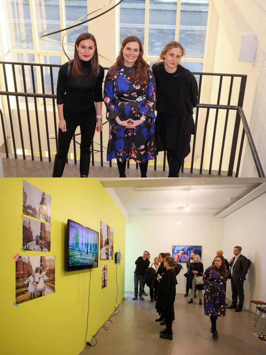 PMs Marin and Jakobsdóttir meet with Pussy Riot&#039;s Maria Alyokhina ahead of her &#039;Velvet Terrorism&#039; exhibition opening in Reykjavík