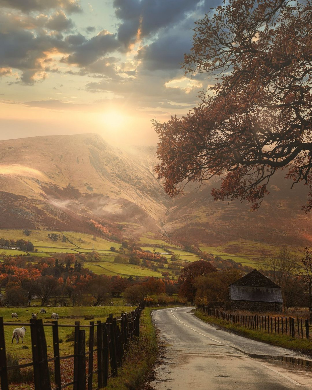 Fall in the valley, Lake District, Cumbria, England