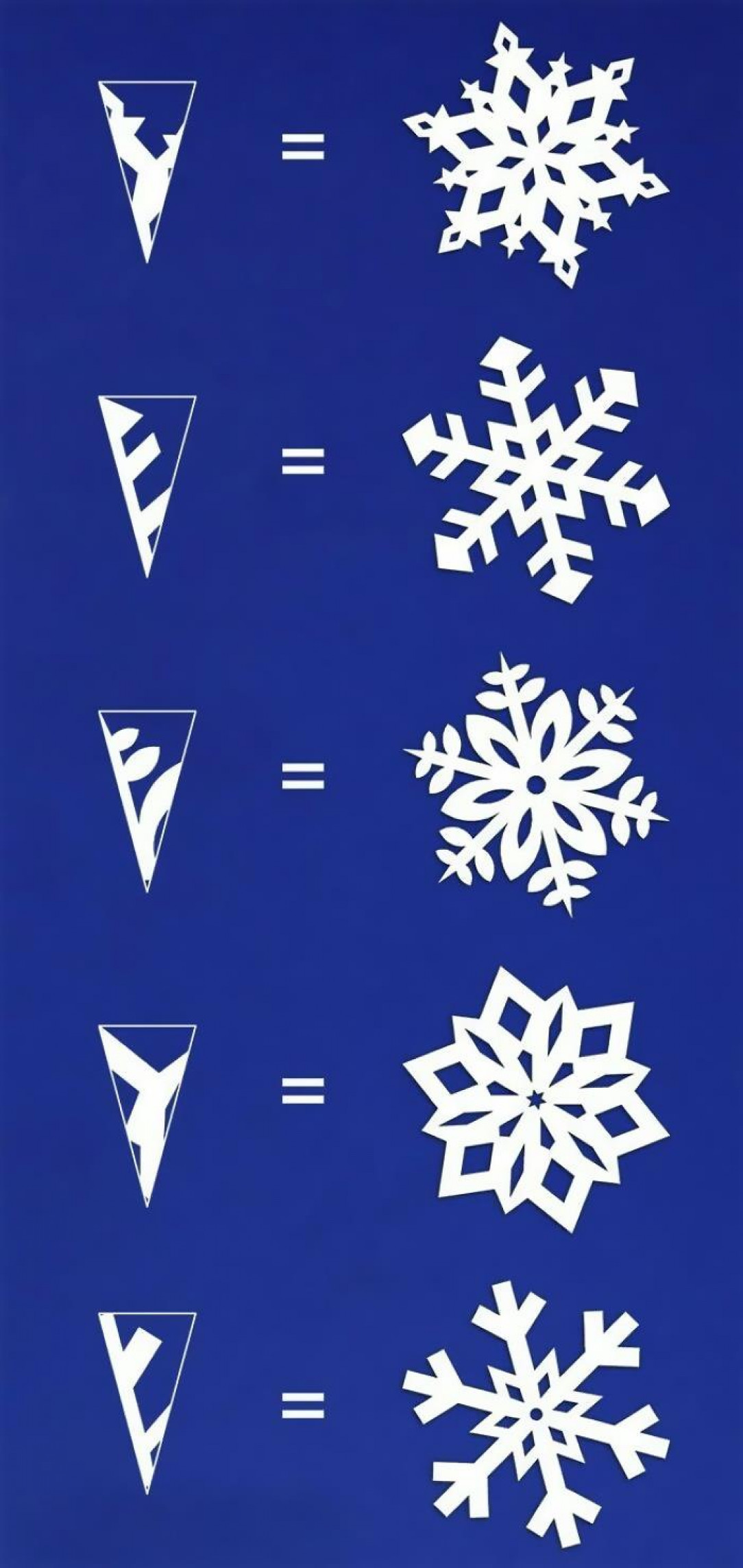 How to cut a variety of paper snowflakes