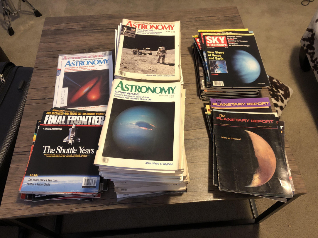 Picked up over 100 space magazines from the 70s and 80s for 2$ at a church sale