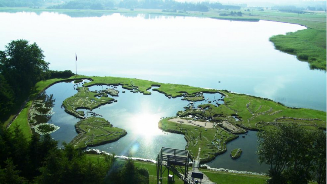 This minigolf course in Denmark shaped like the world map