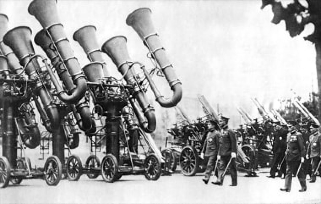 During World War II, the Japanese military used these giant tuba like structures to listen for incoming planes