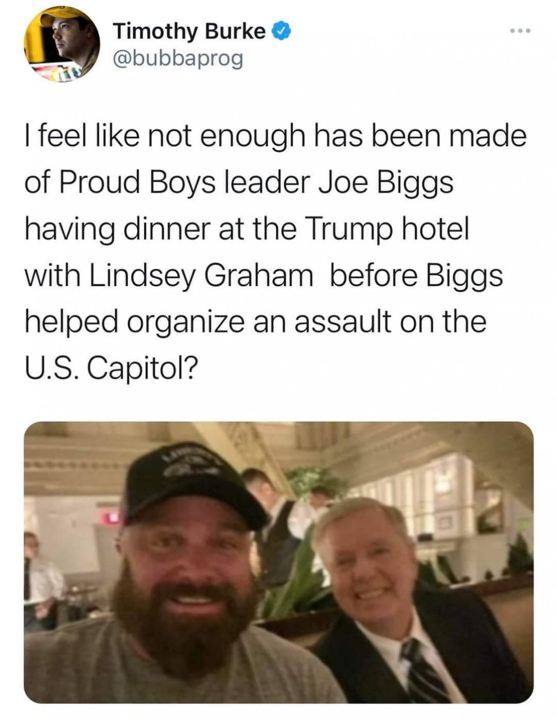 Proud Boys leader and Lindsey Graham 😶😐😑🤐