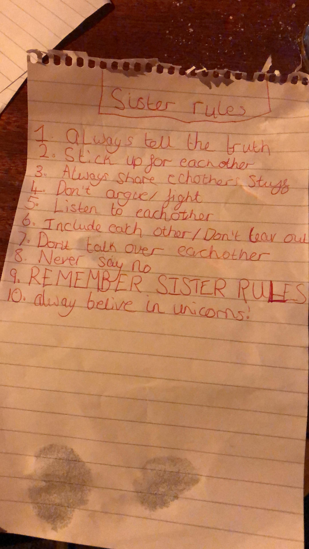 “Sister rules”