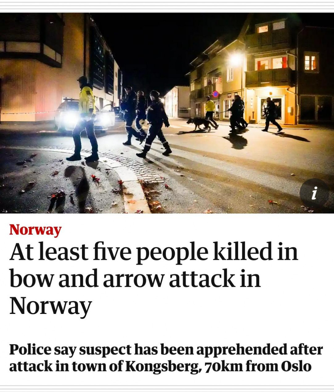 POS kills 5 people with bow and arrow