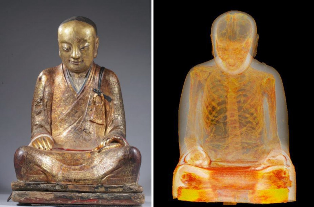 CT Scan of 1, 000-year-old Buddha sculpture reveals mummified monk hidden inside