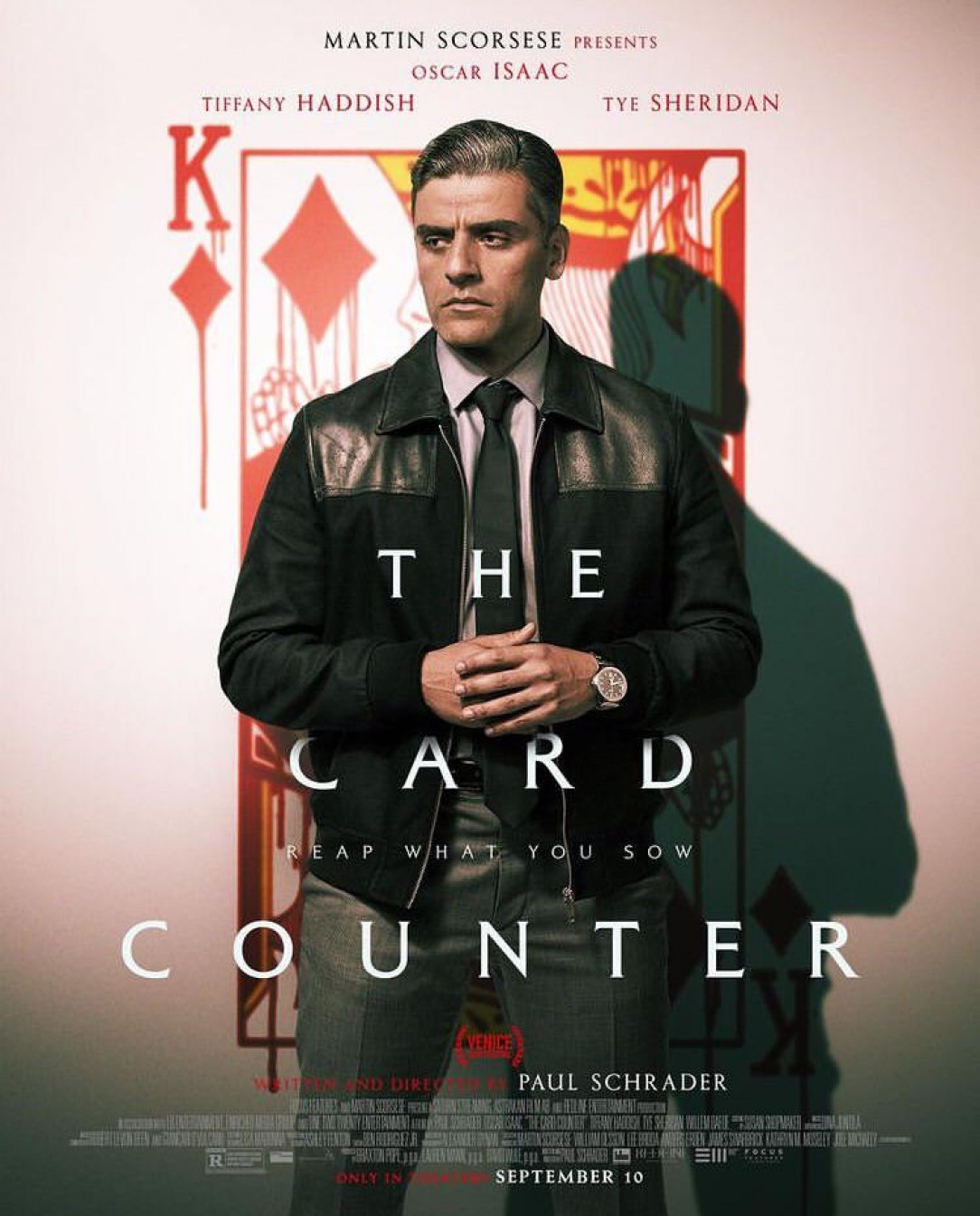 New Poster for Paul Schrader&#039;s &#039;The Card Counter&#039; - Starring Oscar Isaac, Tiffany Haddish, Tye Sheridan, and Willem Dafoe