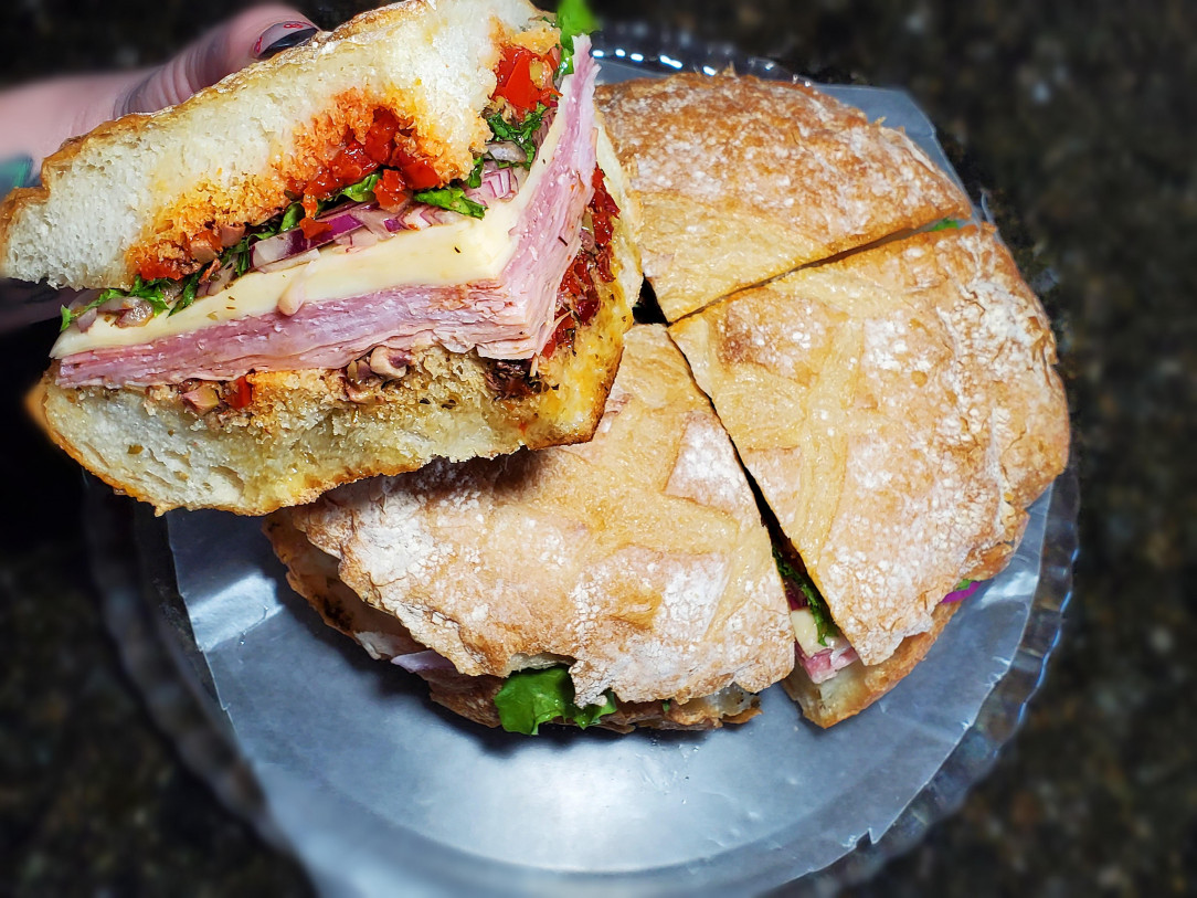 Homemade muffuletta. Smells amazing! First go at it