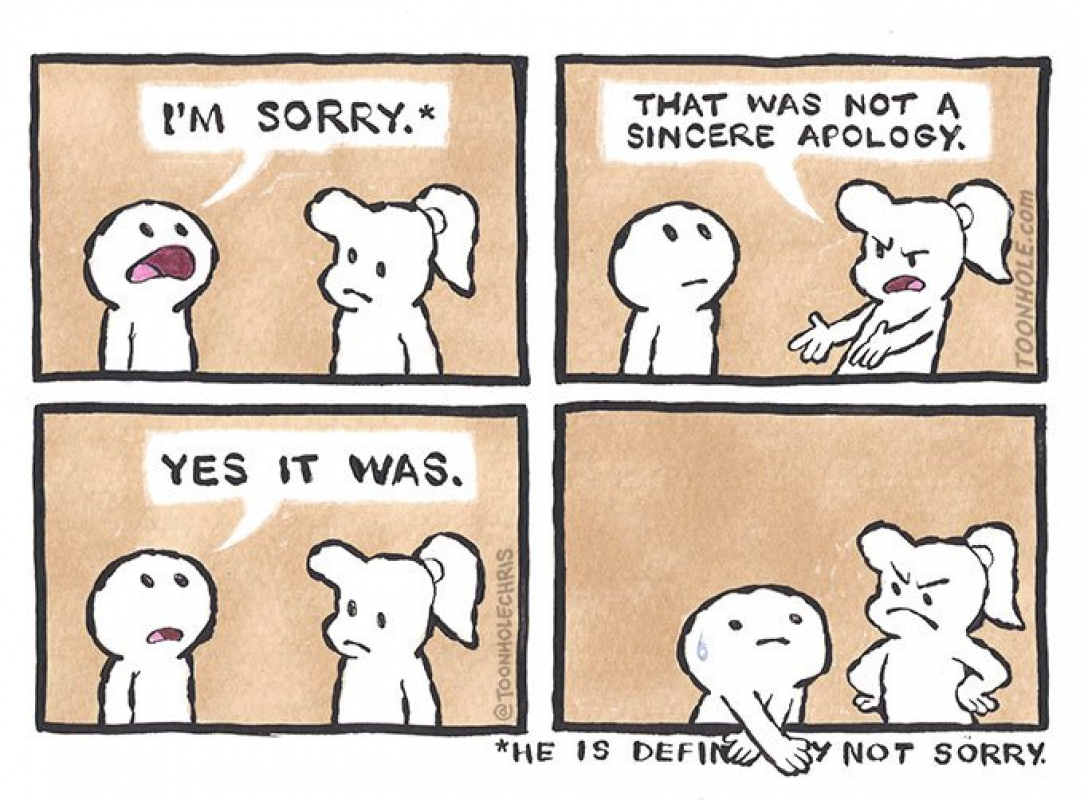 Sincere* apology