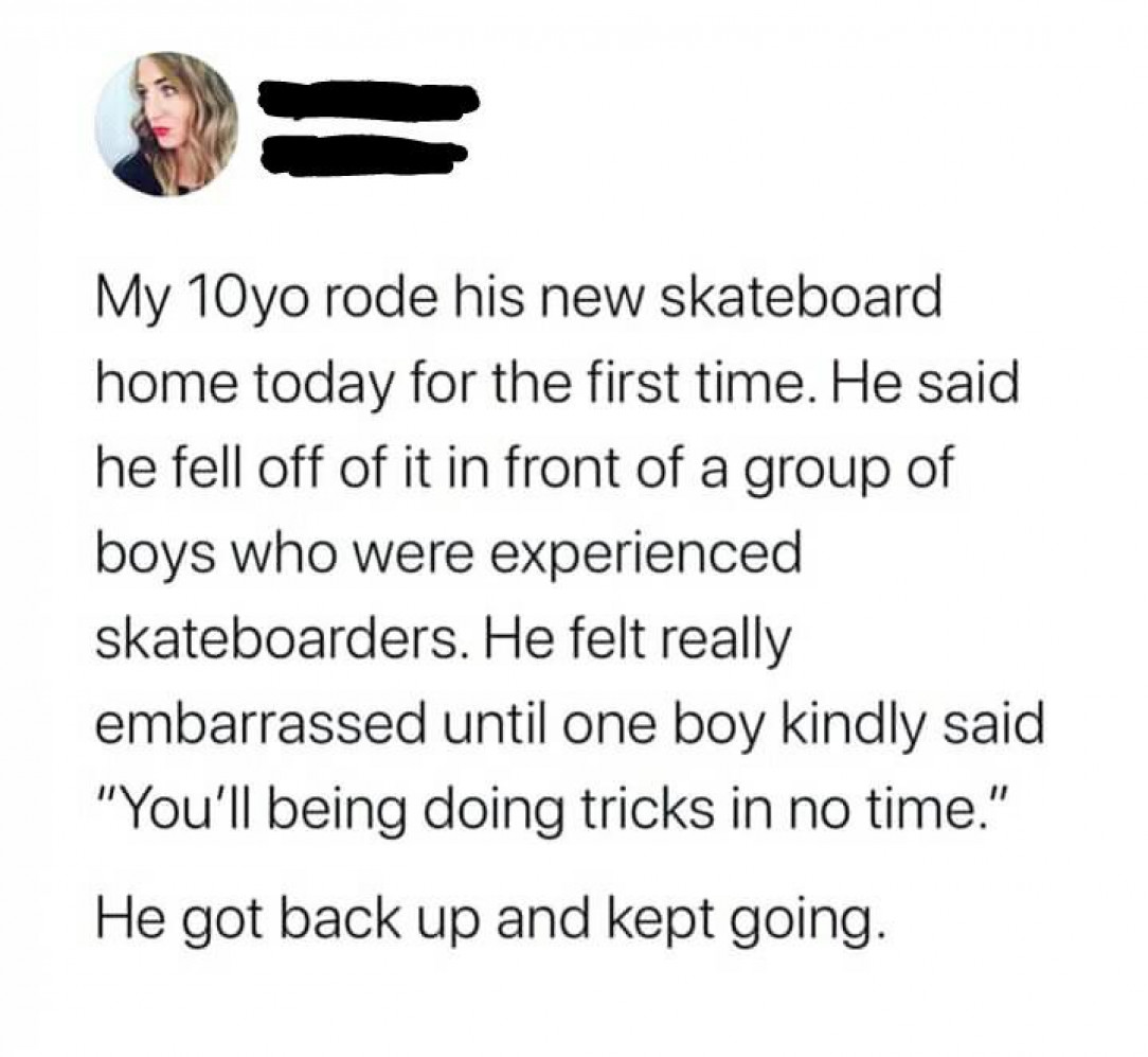 Skaters are super supportive