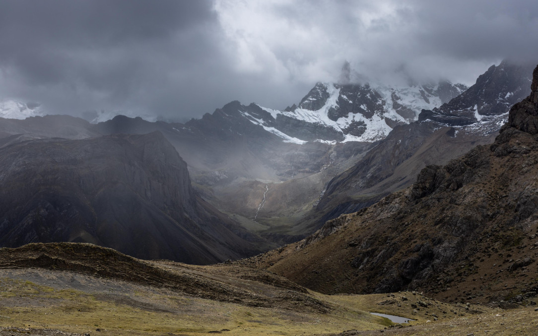 Stormy weather in the Andes, Cordillera Huayhuash