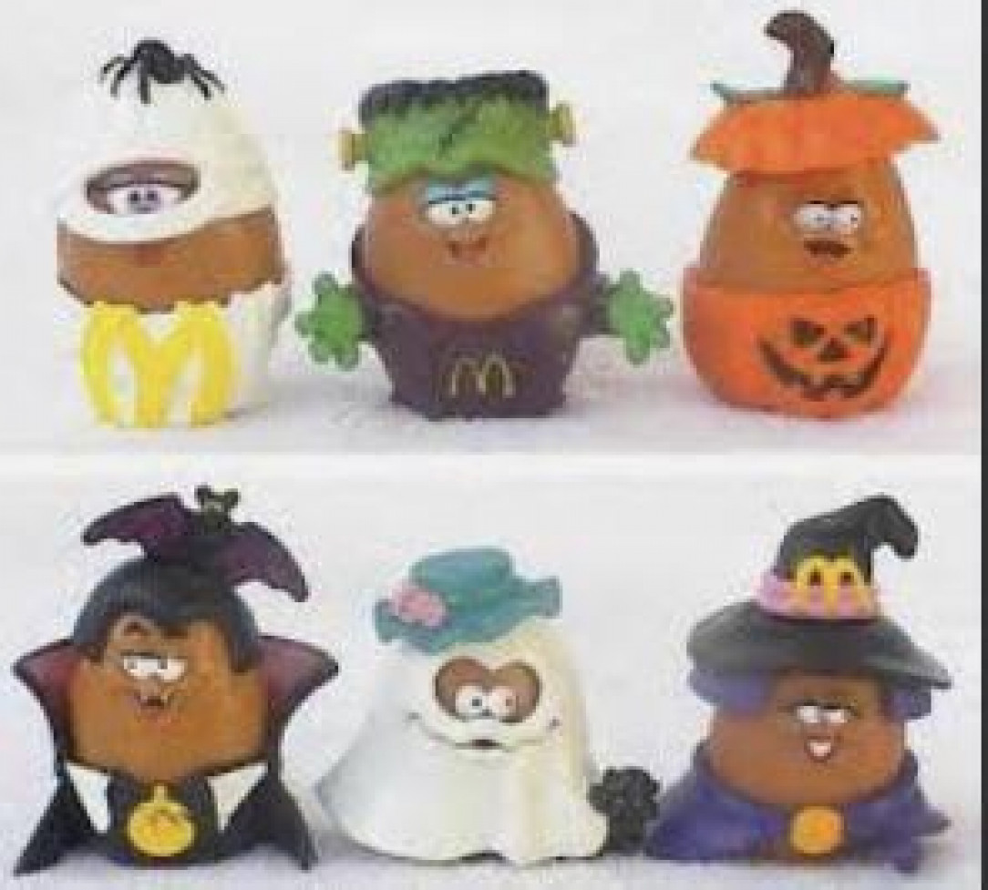 1992 McNuggets Halloween Happy Meal toys. Came in a plastic Trick or Treat bucket