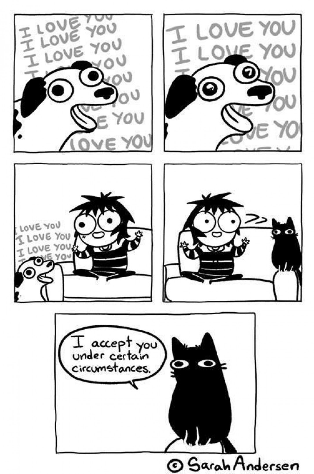 Dog&#039;s Love vs. Cat&#039;s Love (comic by Sarah Andersen)