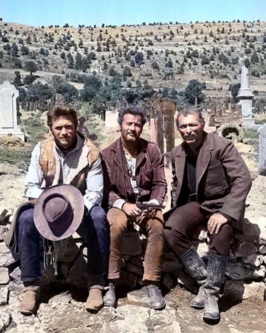 1966&#039;s photo of Clint Eastwood, Eli Wallach &amp; Lee van Cleef